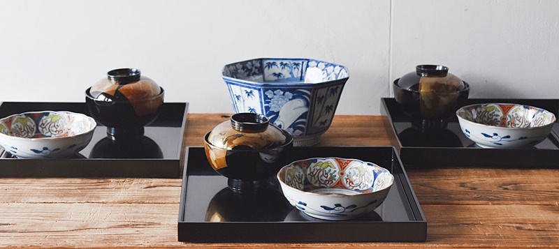 輪島塗り 小さめお膳台 5つセット 輪島塗り 小さめお膳台 5