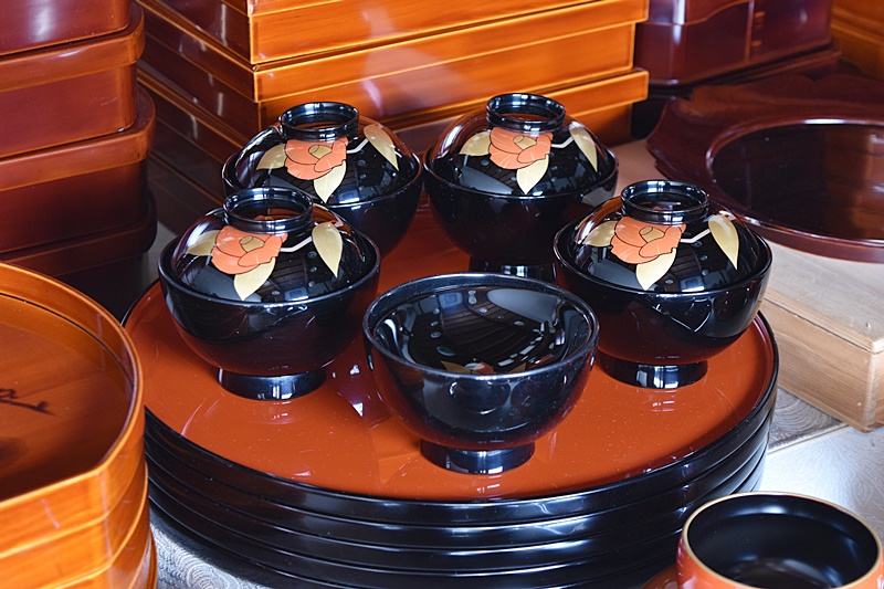 輪島塗 茶懐石膳 角切5客 共箱 輪島塗 茶懐石膳 角切5客 共箱