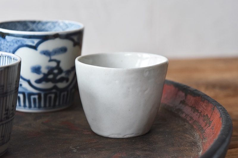 古伊万里 白磁 蕎麦猪口 - 生活骨董と古布のアンティークショップ