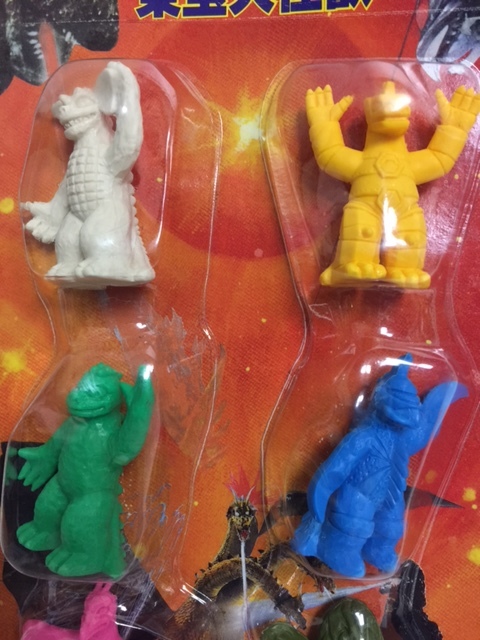 6体入☆山勝 東宝大怪獣 消しゴムセット バラゴン・メカゴジラ他 たて