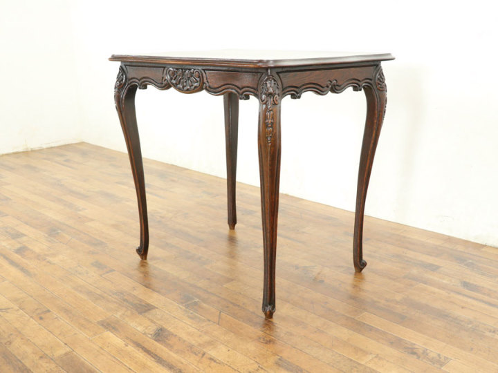 天板再塗装済み 一人用ダイニングテーブルとしてもおすすめ ダーク