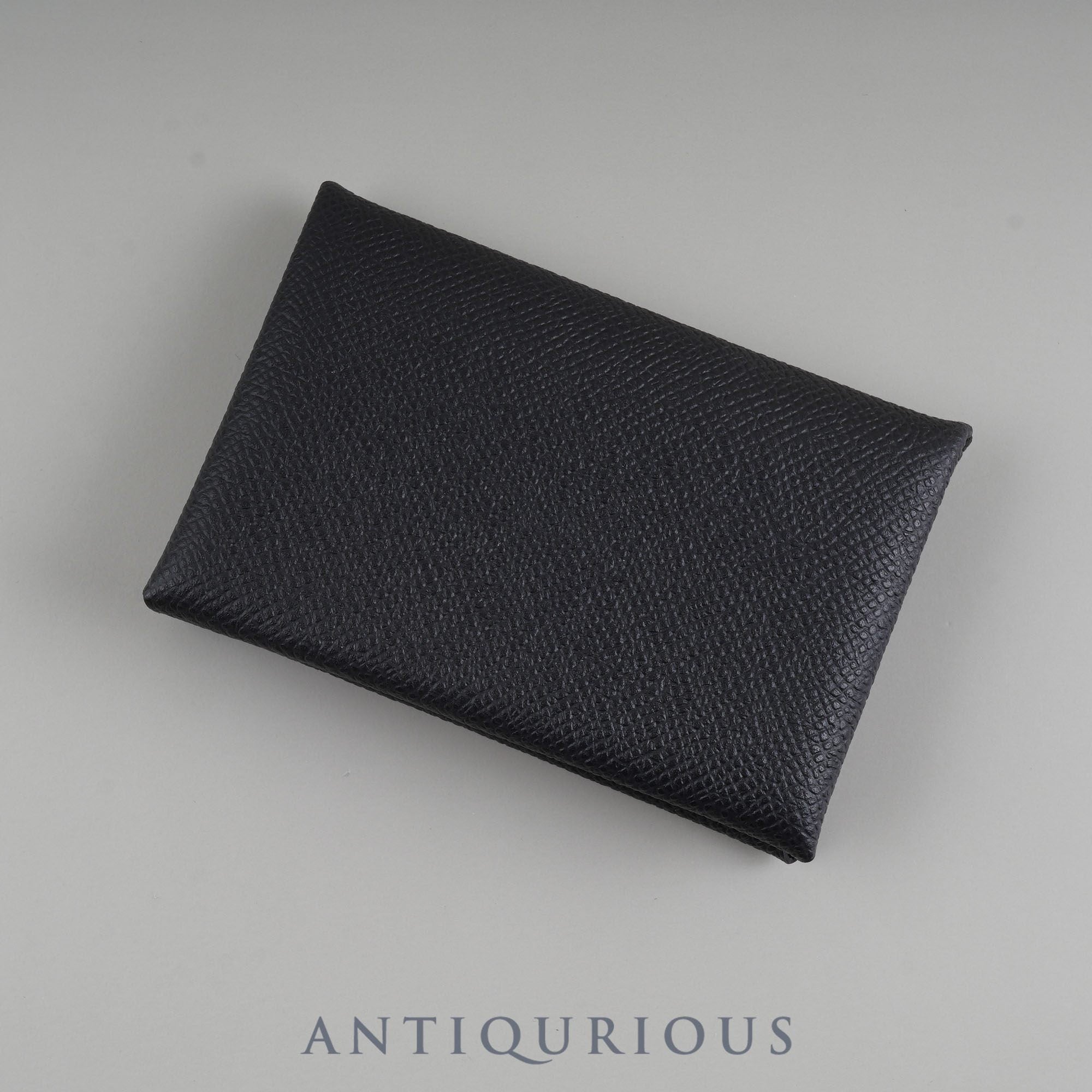 エルメス カルヴィ ヴォーエプソン ブラック カードケース 箱 W刻印