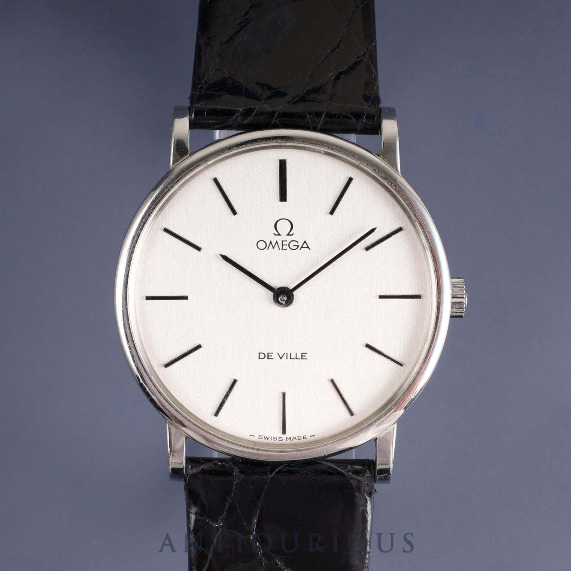 オメガ デ・ヴィル 1110140 手巻き Cal.625 SS 革 社外尾錠（SS