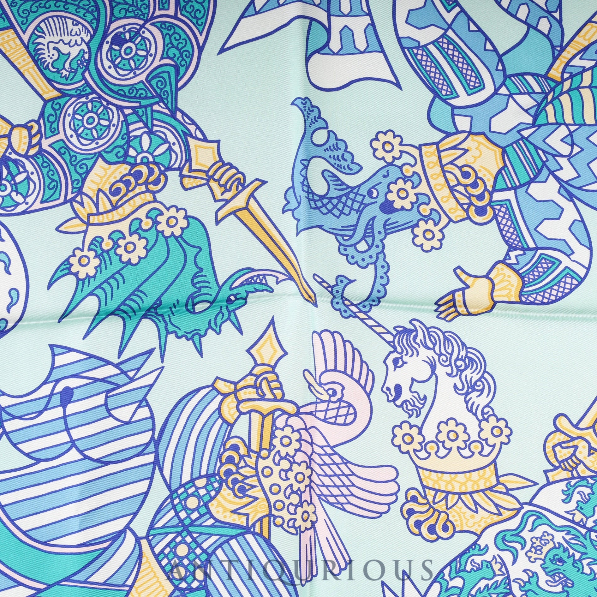 エルメス スカーフ カレ 90 夢見る決闘 SILK100% タグ | 東京銀座の