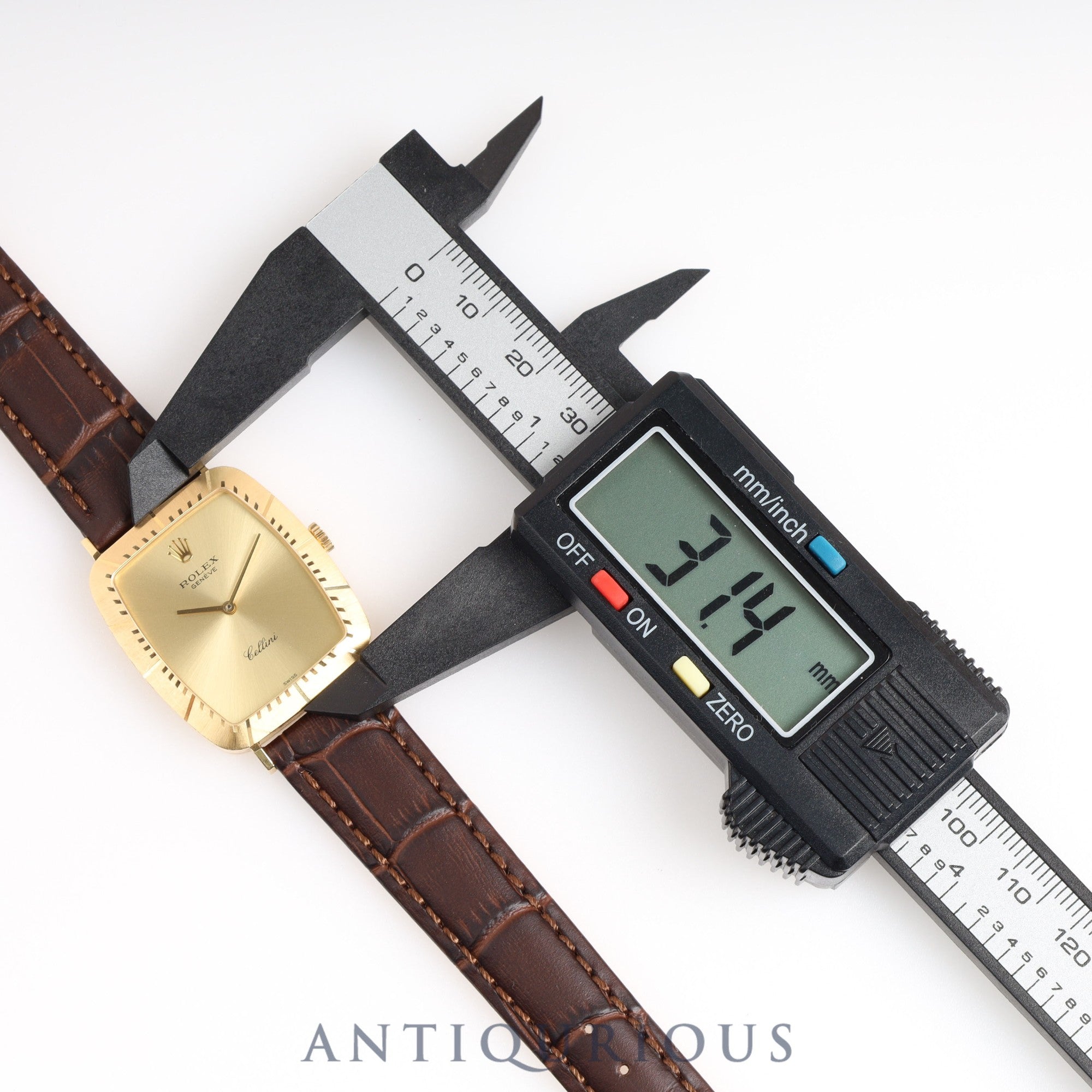 Rolex Cellini 4087 YG Leather Gold Dial No. 6 1981 | 東京銀座の