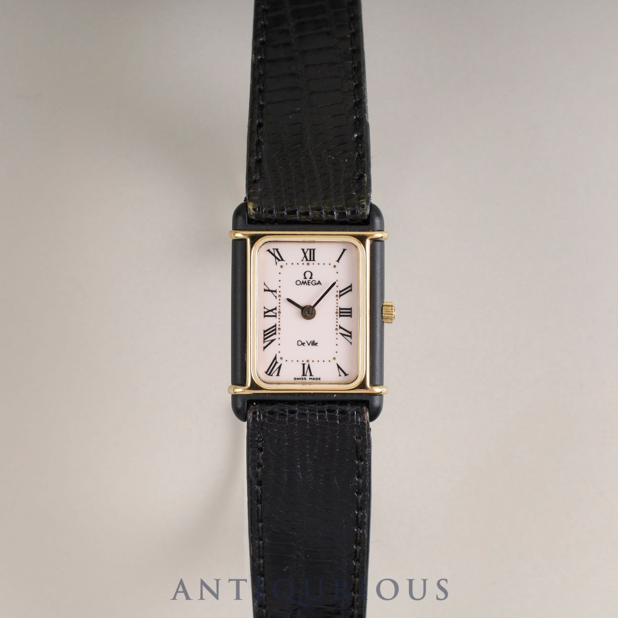 オメガ デ・ヴィル クォーツ Cal.1450 GP 純正革ベルト 純正尾錠（GP
