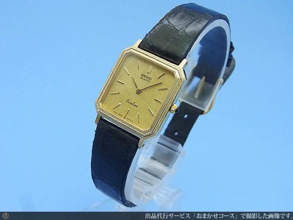JA-0220| セイコー エクセリーヌ 10K 金無垢 スクエアケース 感性豊か