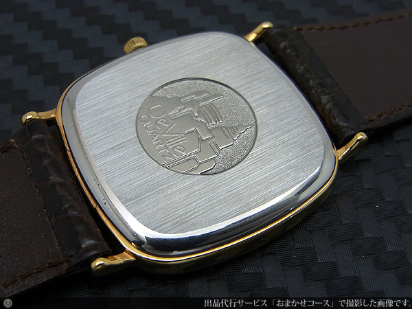 オメガ デビル スクエアケース 金張り ゴールドダイヤル デイト