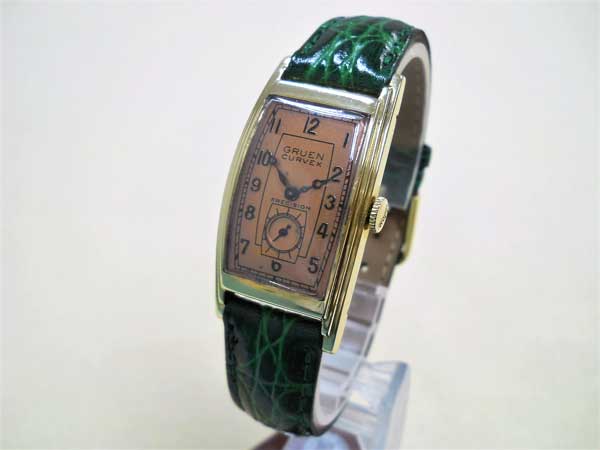 グリュエン GRUEN カーベックス CURVEX Cal.330 ピンク調ダイアル