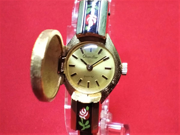 HA-7078| チャンドラー 薔薇 バングルウオッチ 2針 クォーツ