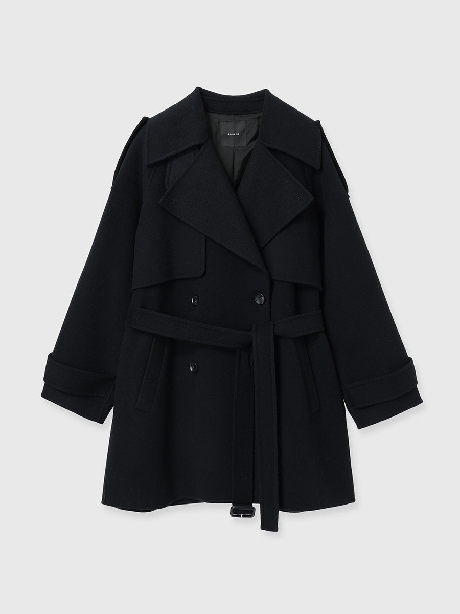 リバーウールミドルトレンチコート