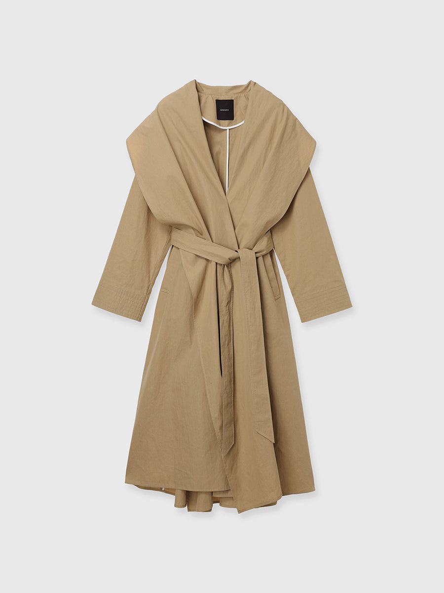 ボリュームショールカラーコート