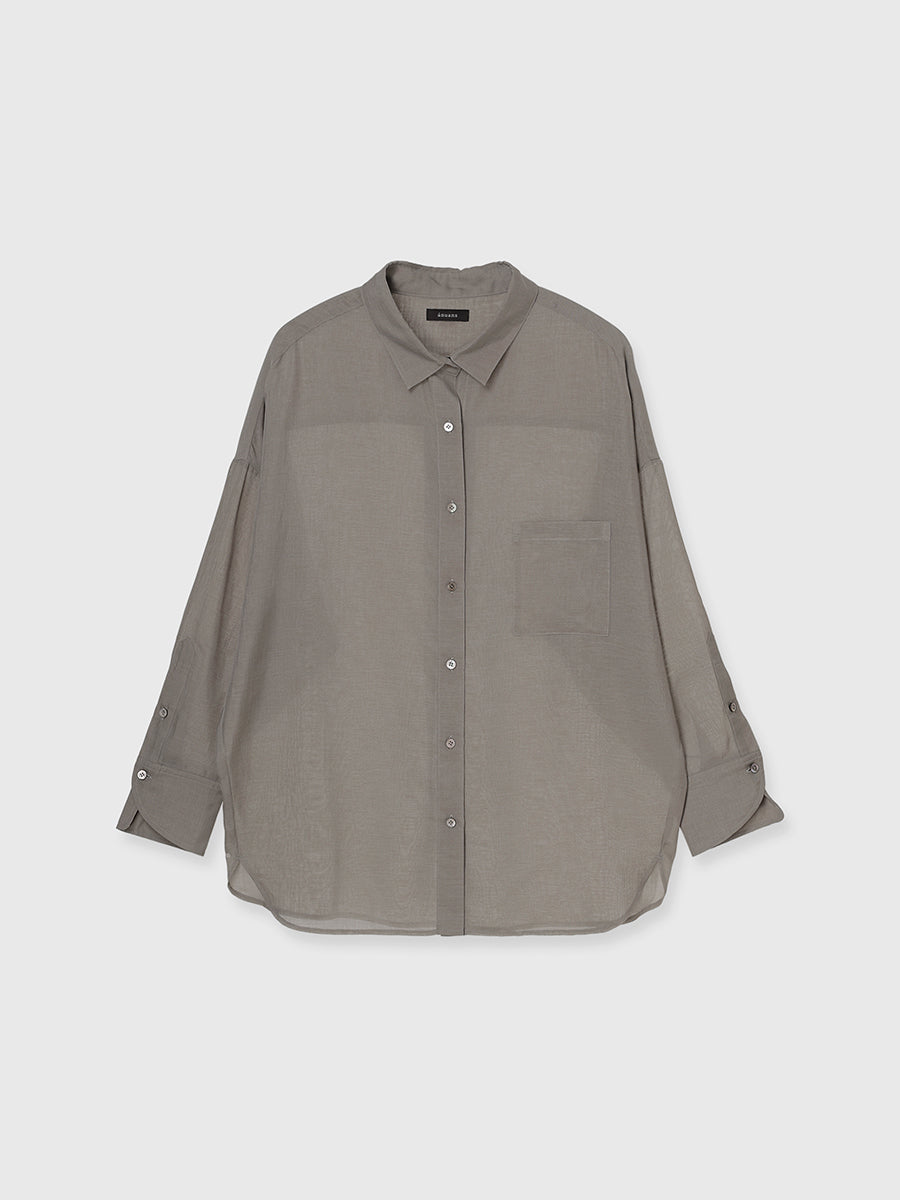 ミニマルシアーオーバーシャツ