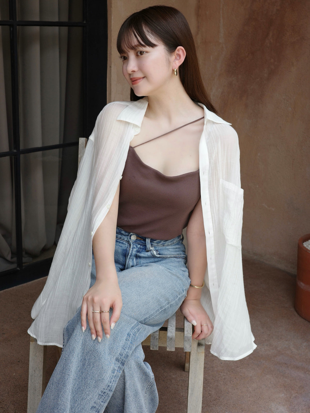 OUR WACOAL×anuans】カップイン2wayキャミソール