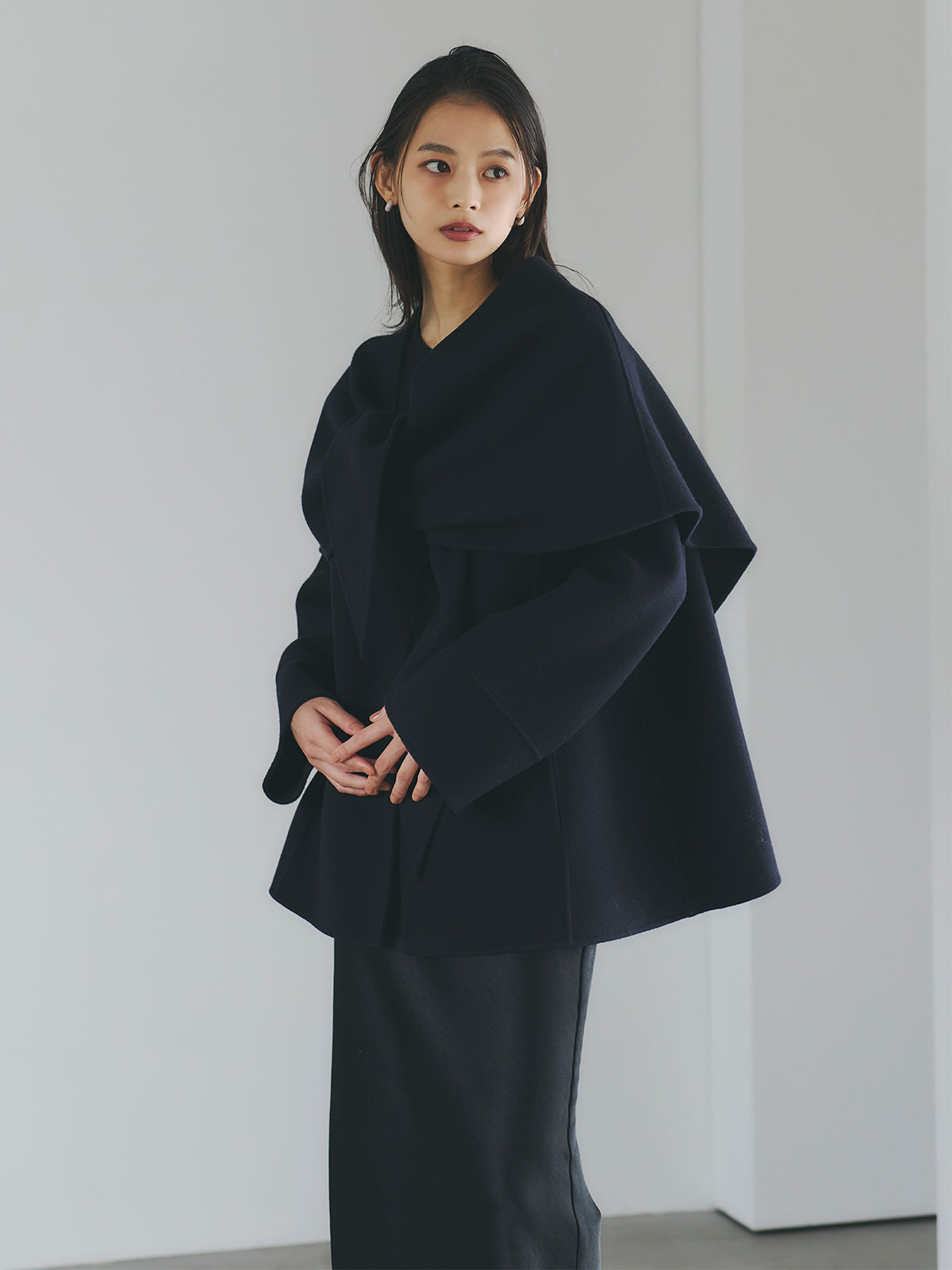 リバーウールミドルマフラーコート