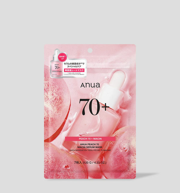 桃70 ナイアシンセラムマスクパック（7枚入り） | アヌア Anua