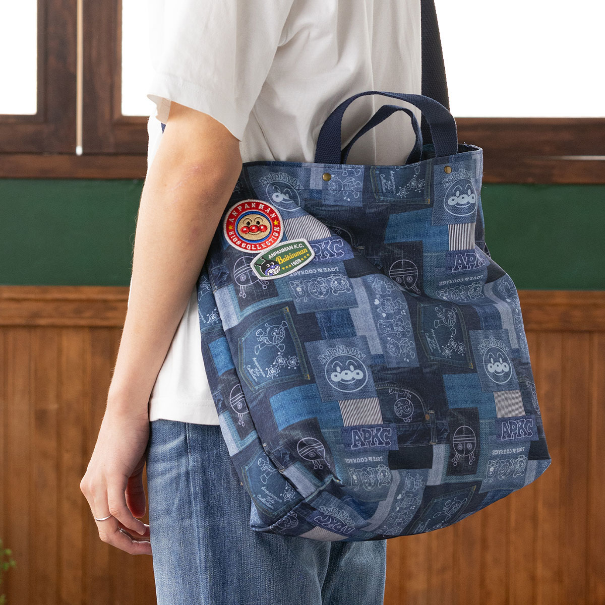 デニムパッチワークトートバッグ ｜アイテム｜アンパンマンキッズ