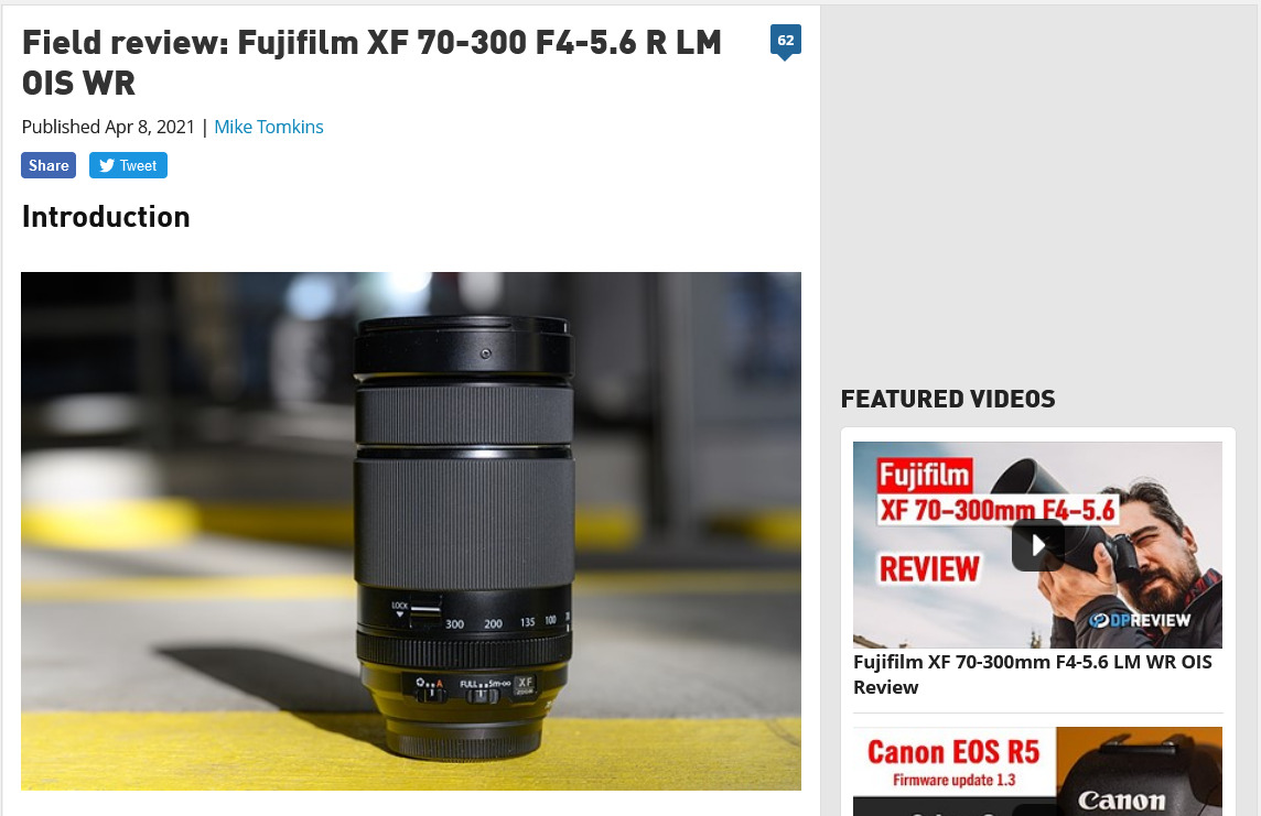 XF70-300mmF4-5.6 R LM OIS WR」いくつか欠点もあるが小型軽量で優れた