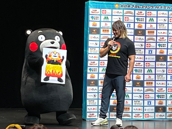 ASCII.jp：くまモンが棚橋弘至選手＆マスター・ワト選手と共に熊本を応援