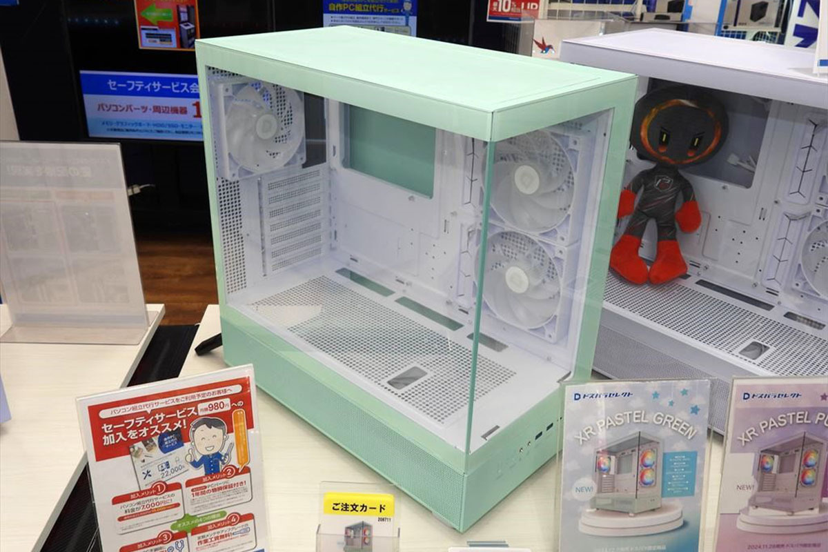 ASCII.jp：爽やかなPASTEL GREENのドスパラ限定ピラーレスPCケース