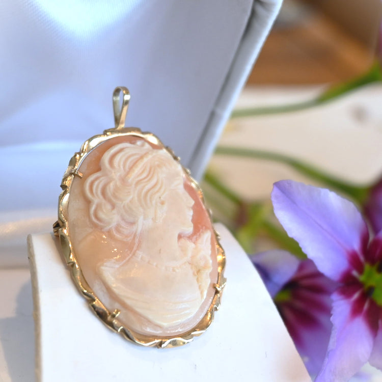 シェルカメオ APA From ITALY ペンダントブローチ | 芦屋Antico