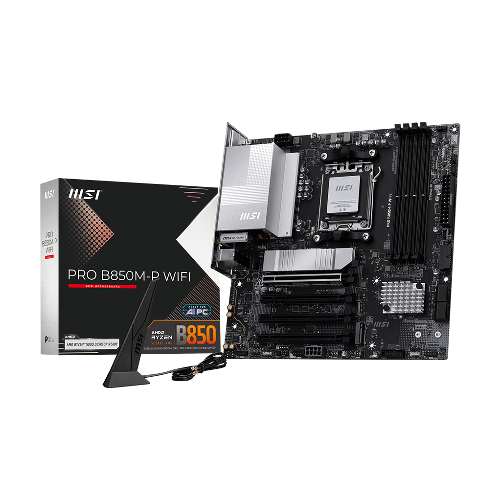 PRO B850M-P WIFI AMD Ryzen AM5 mATX Motherboard - MSI-US Official
