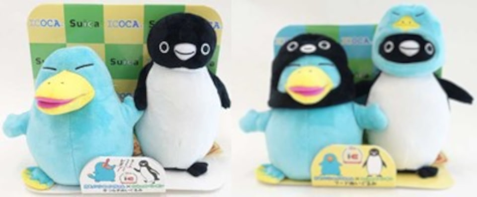 Suicaのペンギン×ICOCAのイコちゃん、東西コラボのぬいぐるみ登場