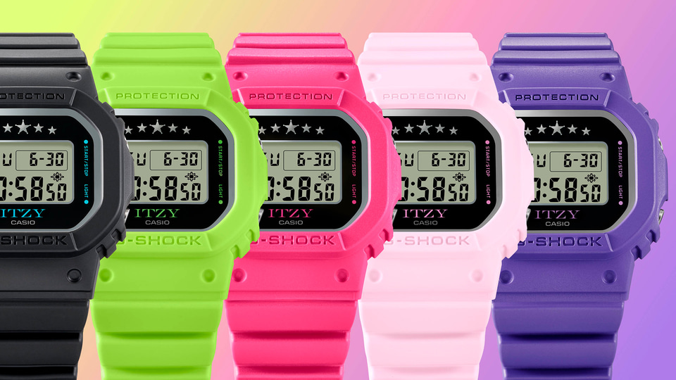G-SHOCK×ITZY、全5色「GMD-S5610」コラボモデル。メンバー描き下ろし