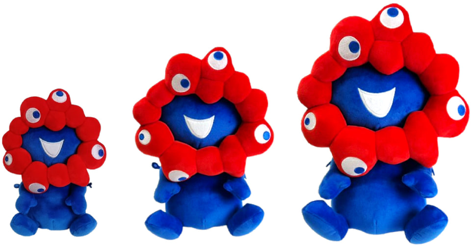 ミャクミャク お手玉風ぬいぐるみ、JR西日本グループの会場内公式