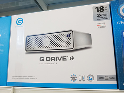 アルミ筐体の外付けHDD「G-DRIVE」の18TBが入荷、Thunderbolt 3対応は