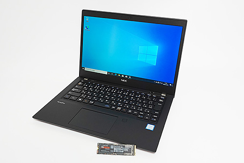 NEC VersaPro(VB-6)を500GB SSDに換装、堅牢なビジネスノートのSSDを