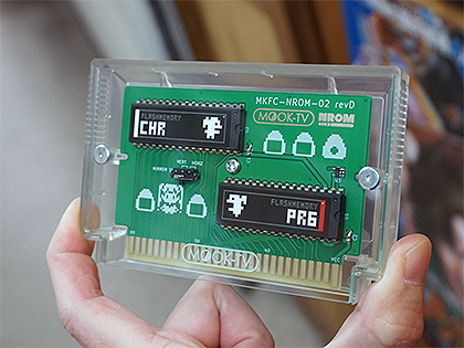 自作ゲームを書き込めるファミコンカートリッジ「NROMカートリッジ」が