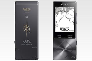 ナルトVSサスケ最終決戦記念」のウォークマンA。ヘッドフォンもコラボ