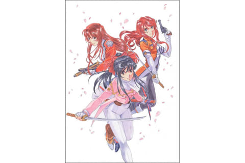 サクラ大戦」全OVAを収録したBD-BOX。松原秀典描き下ろしアウター