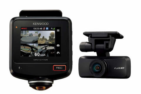 JVCケンウッド、ソニー製センサーの2カメラドラレコ。360度モデルも