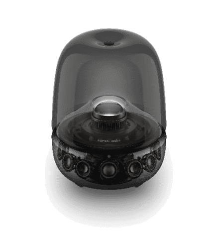 Harman Kardon、天井や壁に光が拡散する透明ドームスピーカー「Aura