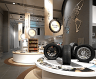 ブリヂストン、「TAIYA CAFE」をモチーフに商品や技術を紹介 - Car Watch