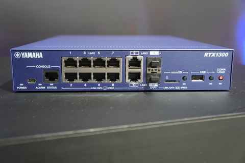 ヤマハ、10GbEインターフェイス搭載VPNルータ「RTX1300」などを展示