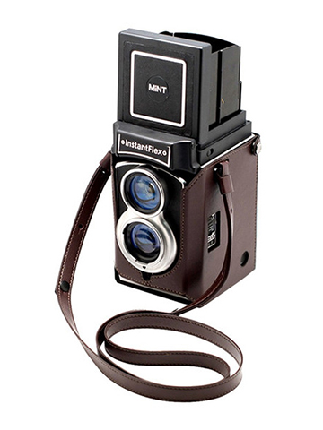 チェキフィルムの二眼レフ「MiNT TL70」用レザーケース - デジカメ Watch