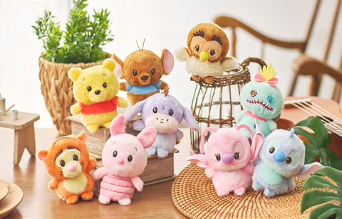 ディズニー」プーさんやスティッチがぬいぐるみ「うるぽちゃちゃん」に