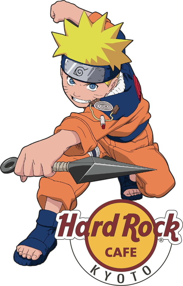 ハードロックカフェ「NARUTO-ナルト-」とコラボしたTシャツ/ピンバッジ