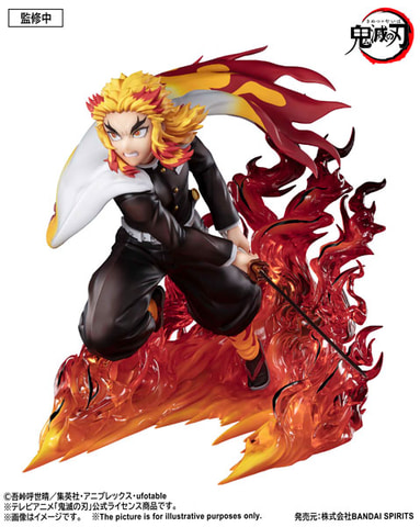 劇場版『鬼滅の刃』無限列車編」の煉獄杏寿郎と猗窩座のフィギュアが