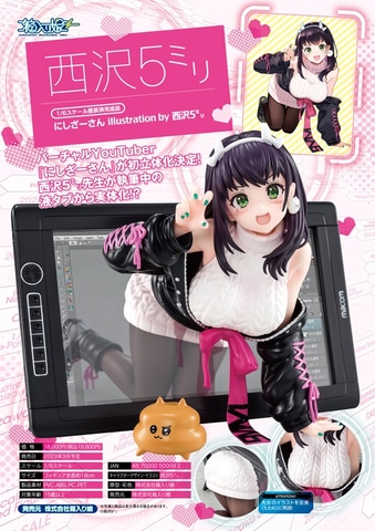 人気イラストレーター・西沢5㍉氏の分身「にしざーさん」がフィギュア