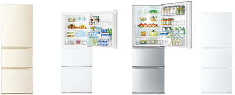 東芝、幅60cmで363/330Lのスリムな3ドア冷凍冷蔵庫、新色展開も - 家電