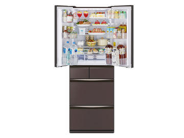 三菱、冷凍庫が真ん中の大容量冷蔵庫。AIで買い物タイミング予測