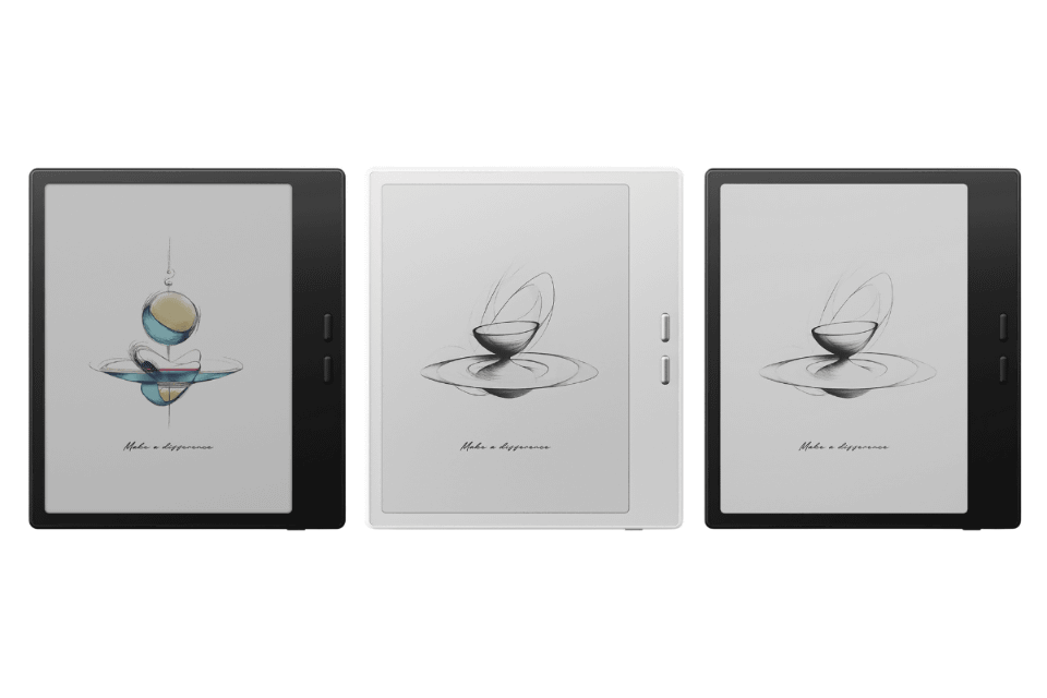 7インチの電子ペーパー搭載Androidタブレット、モノクロモデルとカラー