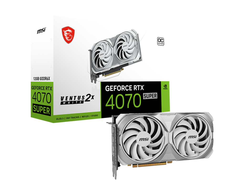 MSI GeForce RTX™ 4070 SUPER 12G VENTUS 2X WHITE OC