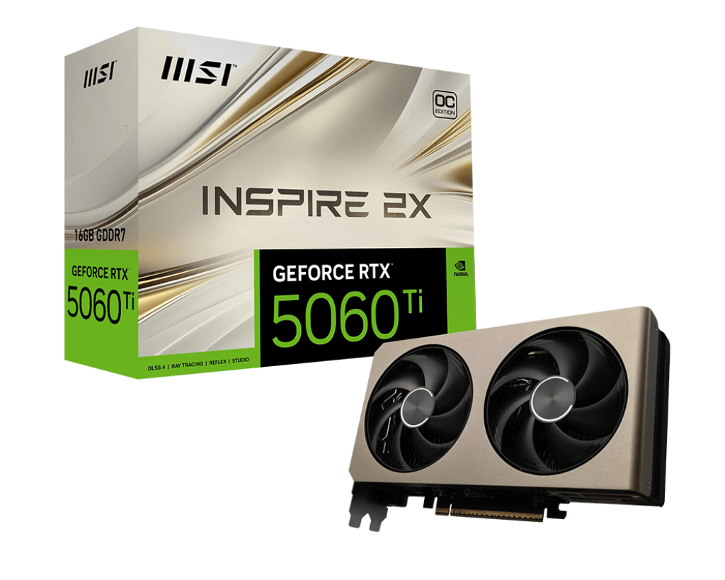 MSI GeForce RTX™ 5060 Ti 16G INSPIRE 2X OC