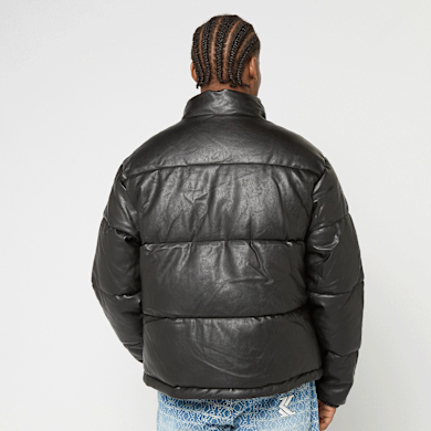 Karl Kani Metal Signature Pu Leather Puffer Jacket zwart | KM253