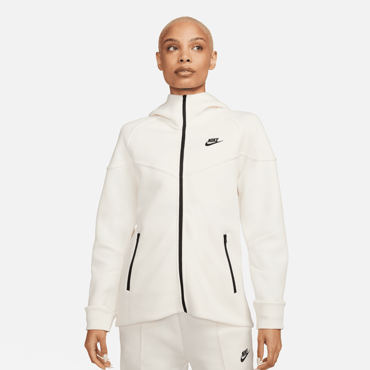 Nike Sportswear Tech Fleece Windrunner Full-Zip Hoodie bianco
